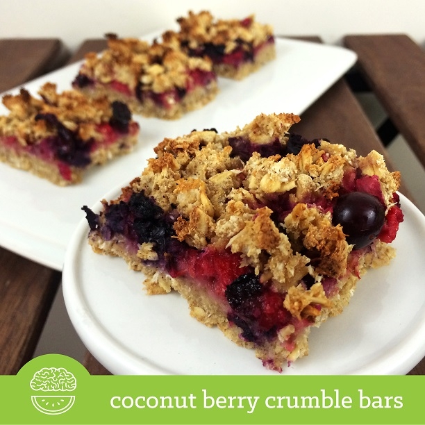 Ripped Recipes - Coconut Berry Crumble Bars