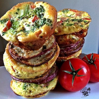 Broccoli & Cheese Egg Muffins & Baked Potato Slices