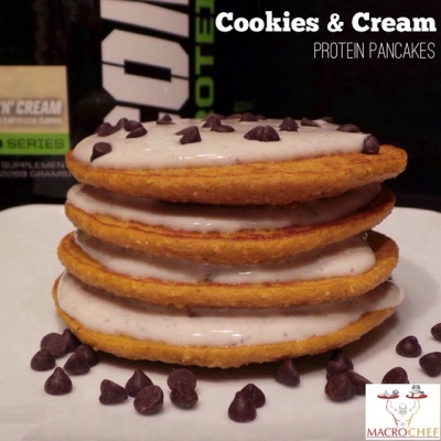 Ripped Recipes - Cookies & Cream Protein Pancakes
