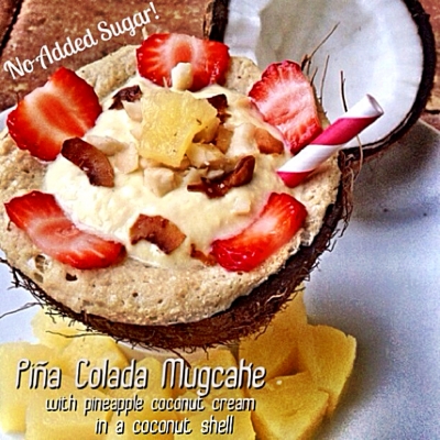 Pina Colada Mugcake With Pineapple Coconutcream