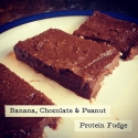 Banana Chocolate Peanut Protein Fudge