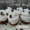Chocolate Chip Cookie Dough Ice Cream Cupcakes
