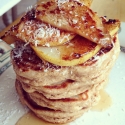 Cinnamon Pear Walnut Pancakes