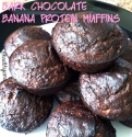 Dark Chocolate Banana Protein Muffins