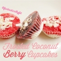 Frosted Coconut Berry Cupcakes