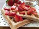Paleo Strawberries N Cream Waffles