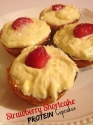 Strawberry Shortcake Protein Cupcakes